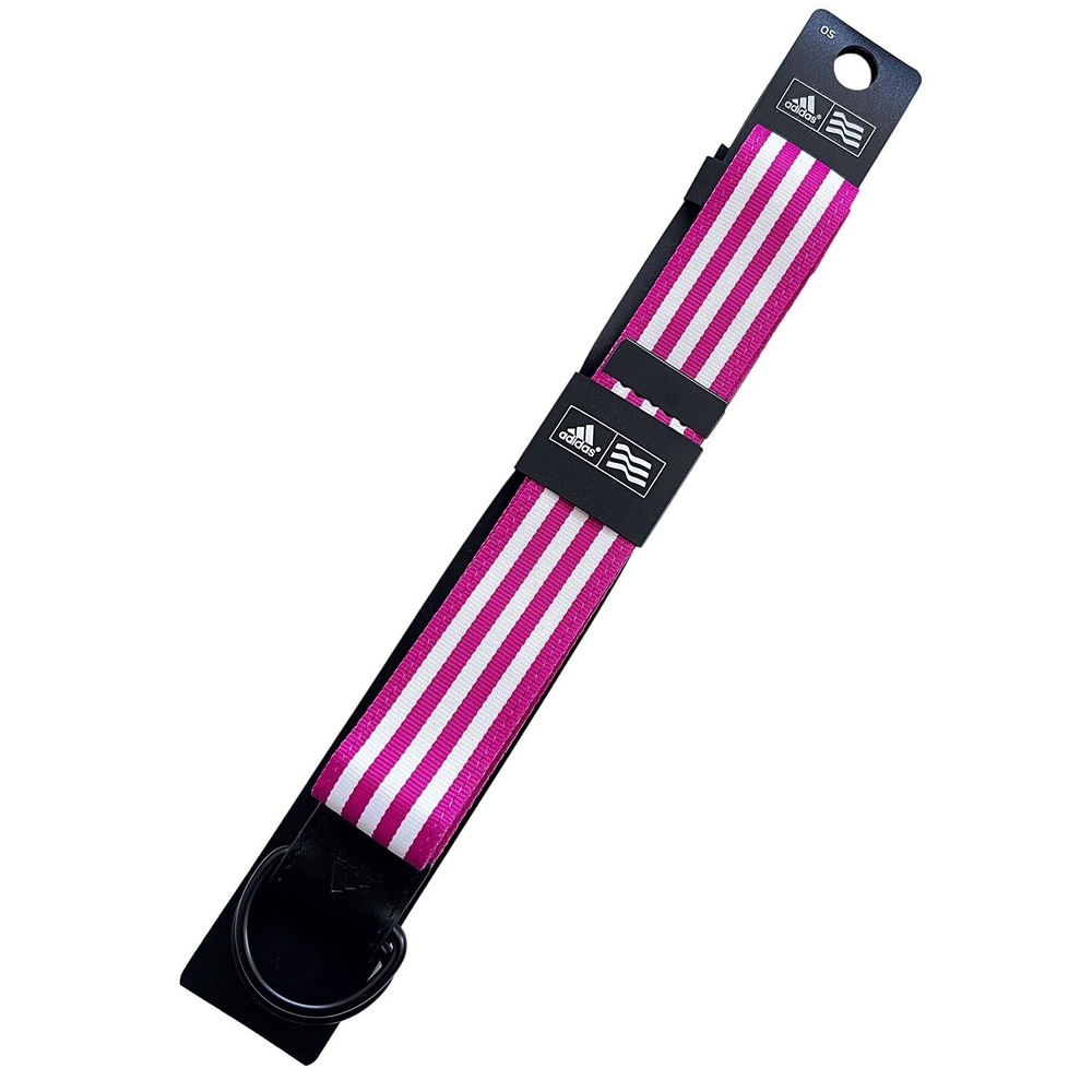 Adidas Golf Pink Striped Belt One Size Bahia Magenta